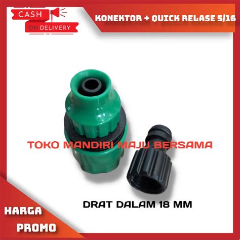 Jual KONEKTOR POMPA DC DRAT 18MM DAN QUICK RELASE UNTUK KONEKTOR