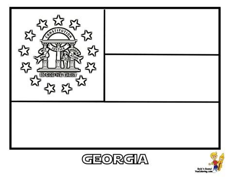 Alabama Flag Coloring Page