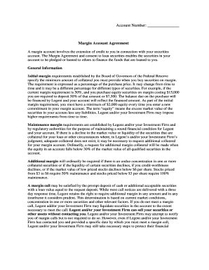 Fillable Online Margin Account Agreement Meyers Associates Lp Fax