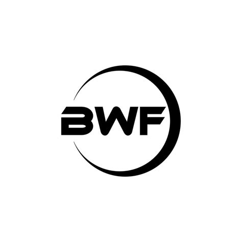 Bwf Letra Logo Diseño En Ilustración Vector Logo Caligrafía Diseños