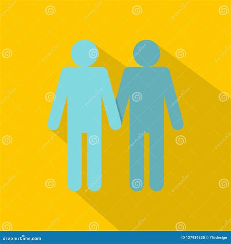 Two Men Gay Icon Flat Style Stock Illustration Illustration Of Icon