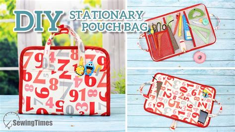 Diy Stationery Pouch Bag How To Make A Zippered Multipurpose Bag Sewingtimes Youtube