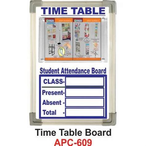 time table board acrylic  piece  alwar id