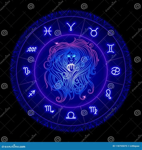 Virgo Zodiac Sign Horoscope Symbol Vector Illustration Stock Vector