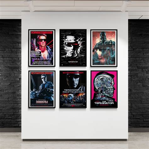 Terminator Movie Posters Pack, Poster Bundle Pack of 8 High Res. 300DPI ...