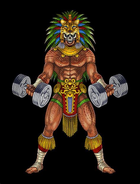 Aztec Jaguar Warrior Bodybuilder Digital Art By Nikolay Todorov Pixels