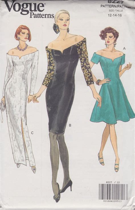 Vogue 8227 Vintage Sewing Pattern Evening Dress Gown Etsy