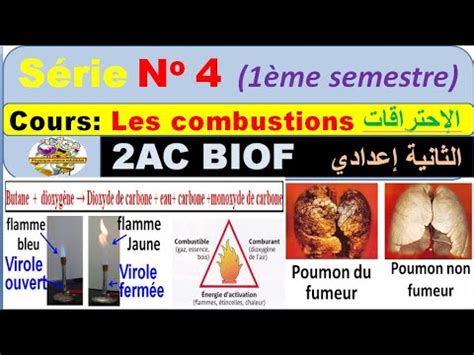 Exercices corrigé de la Série 4 Les combustionsالإحتراقات pour 2 AC