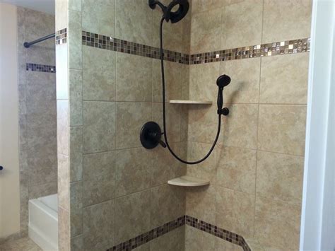 Granite Or Marble Shelves With Your Custom Tiled Shower Camp Hill Pa