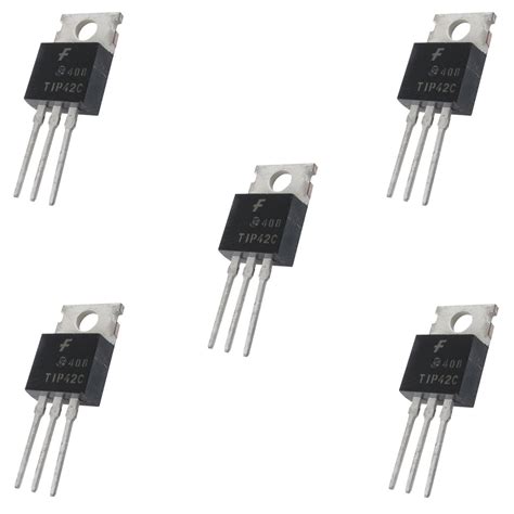 5 X TIP42C PNP Power Darlington Transistor TO 220 All Top Notch