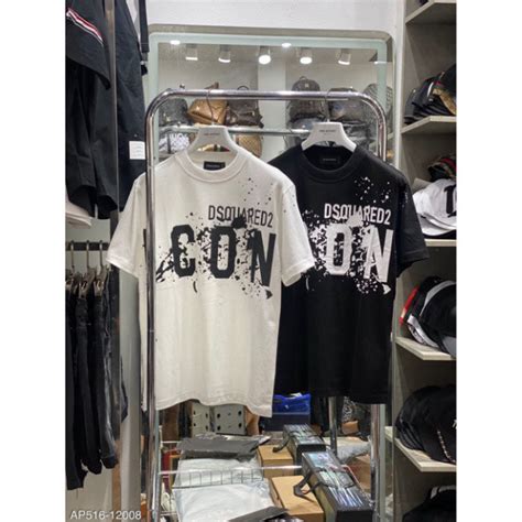 Áo phông dsq icon vẩy sơn đen cực nét hot hot new đang làm mưa làm gió hottrend Shopee