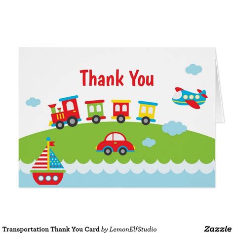 Transportation Thank You Card