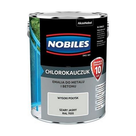 Chlorokauczuk 5L SZARY JASNY RAL7035 Nobiles Farba Emalia