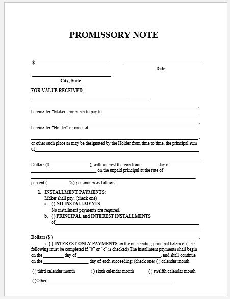 Free Promissory Note Loan Release Form Word Pdf Eforms Images Hot Sex Picture