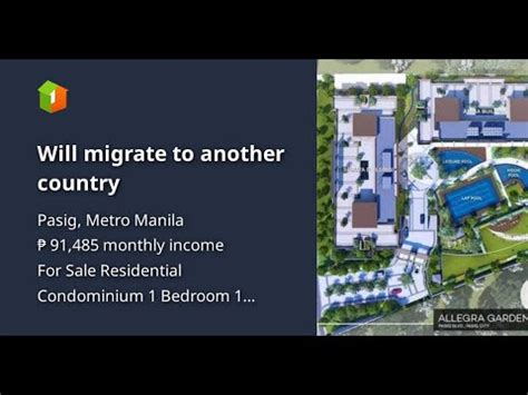 For Sale Pasalo Br Unit At Dmci Allegra Garden Place Youtube