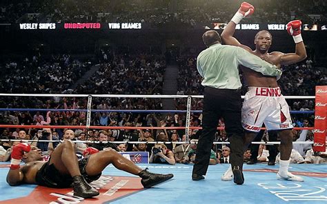 Did Mike Tyson fight Lennox Lewis with a broken back?