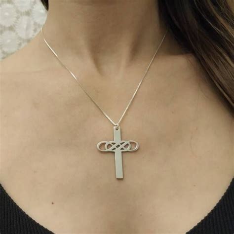 "Infinity Cross Necklace 💖" | Cross necklace, Cross necklace silver ...