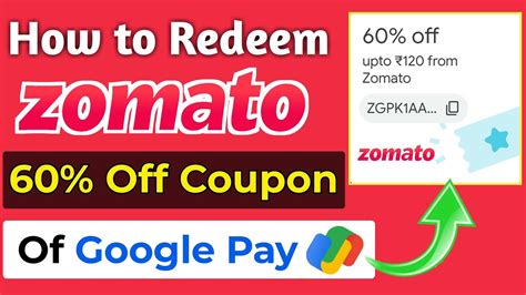 How To Redeem Zomato Off Coupon From Google Pay Zomato Off