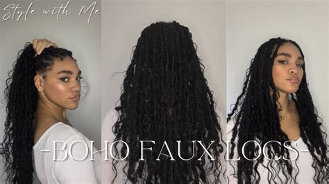 Boho Faux Locs W Human Synthetic Hair Easy Beginner Friendly Crochet Tutorial Youtube