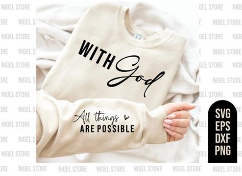 With God All Things Are Possible Faith Graphic By Nigel Store · Creative Fabrica