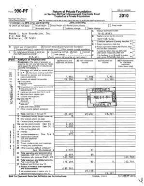 Fillable Online 990 PF Form OMB No 1 545 0052 Return Of Private