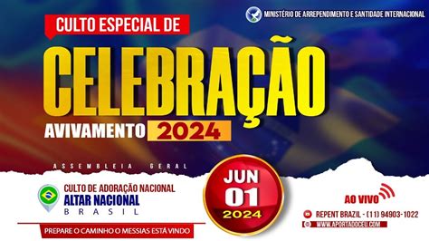 01 06 2024 CULTO ESPECIAL DE CELEBRAÇÃO MINISTÉRIO DE