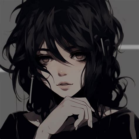 Detailed anime girl in black - Black PFP Anime Collections (@pfp) | Hero