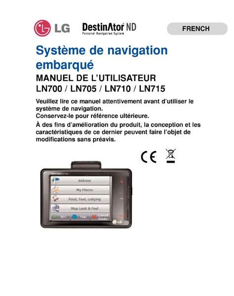 Notice LG LN710 gps Trouver une solution à un problème LG LN710 mode