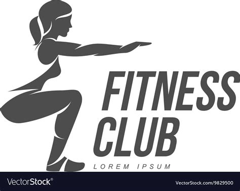 Aerobic workout logo Royalty Free Vector Image