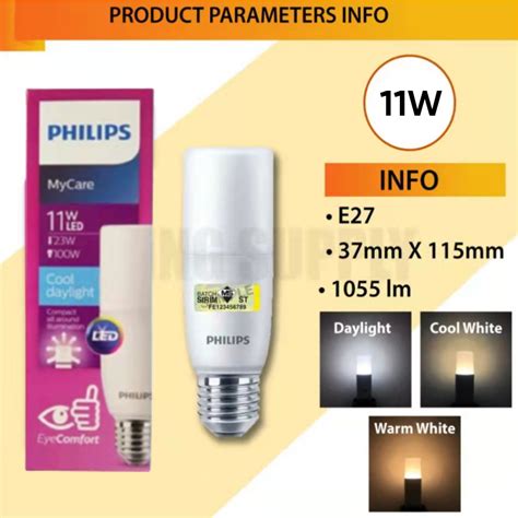 Sirim Philips Mycare Led Stick Bulb Energy Saving Bulb Bright