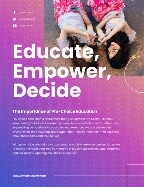 Pink Purple Gradient Pro Choice Campaign Poster Venngage