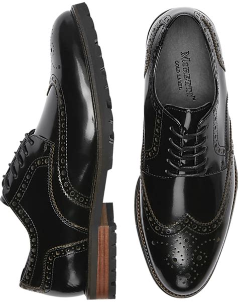 Moretti Odessa Wingtip Oxfords Black Mens Shoes Mens Wearhouse