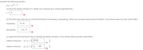 Solved Consider The Following Function F X 2x2−8 A Find