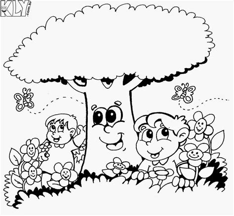 Desenho De Rvore Para Colorir Para O Educador Infantil