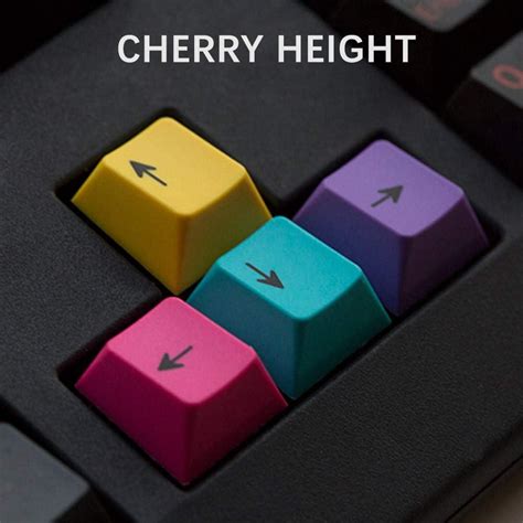 Kelendle 4Pcs Personalized Colorful PBT WASD Keycaps Cherry Profile