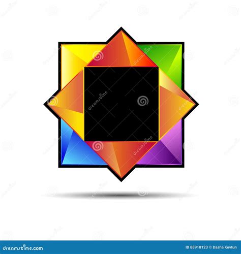 Vector Design Icon Abstract Symbol Square Shape Sign Stock Vector