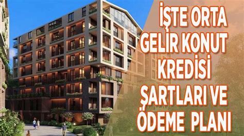 ORTA GELİR KONUT PROJELERİ KREDİ FAİZ ORANI VE ÖDEME PLANI ORTA GELİR