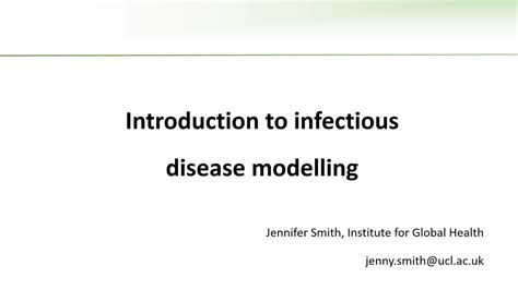 Introduction To Infectious Disease Modelling