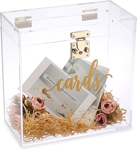 Sumnacon Acryl Hochzeit Kartenbox Geschenkkarten Box Mit Schloss F R