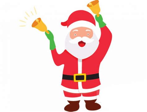 Christmas Animated Clipart Santa Ringing Gold Christmas Bells Animation