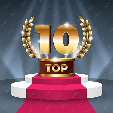 Free Vector Top 10 Best Podium Award