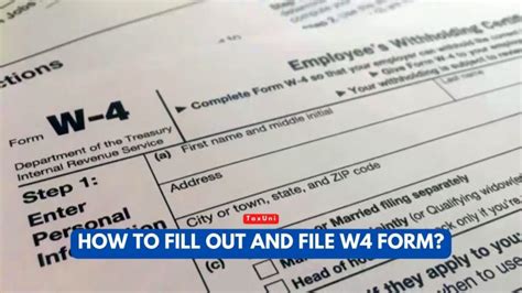 How To Fill Out And File W4 Form