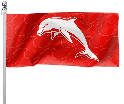 The Dolphins NRL Logo Flag Pole Flag 90 cm by 180cm!