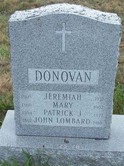 Jeremiah Donovan 1860 1932 Find A Grave Memorial