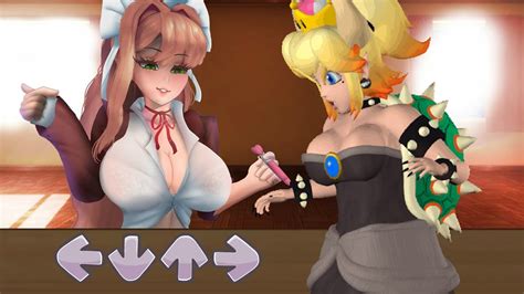 Monika Hd Fnf Vs Bowsette Princess Bowser Youtube