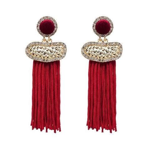 Jujia Colors Long Tassel Earrings Fashion Women Statement Tassel