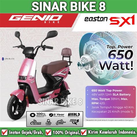 Jual Sepeda Listrik Electric E Bike GENIO EASTON SX 1 BY UNITED 500