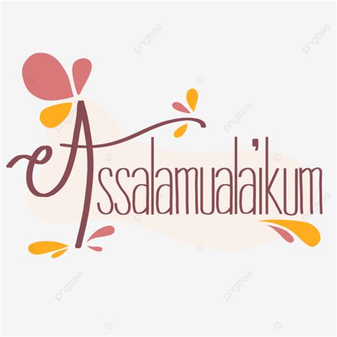 Cute Islamic Greeting Text In Pink Color Salam Pink Assalamualaikum