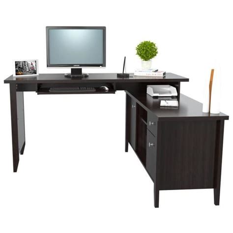 L Shaped Desk With Keyboard Tray Emi Furniture