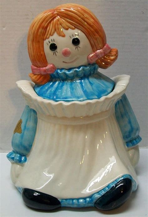 Vintage Raggedy Ann Cookie Jar Poppytrail Pottery By Metlox Made In